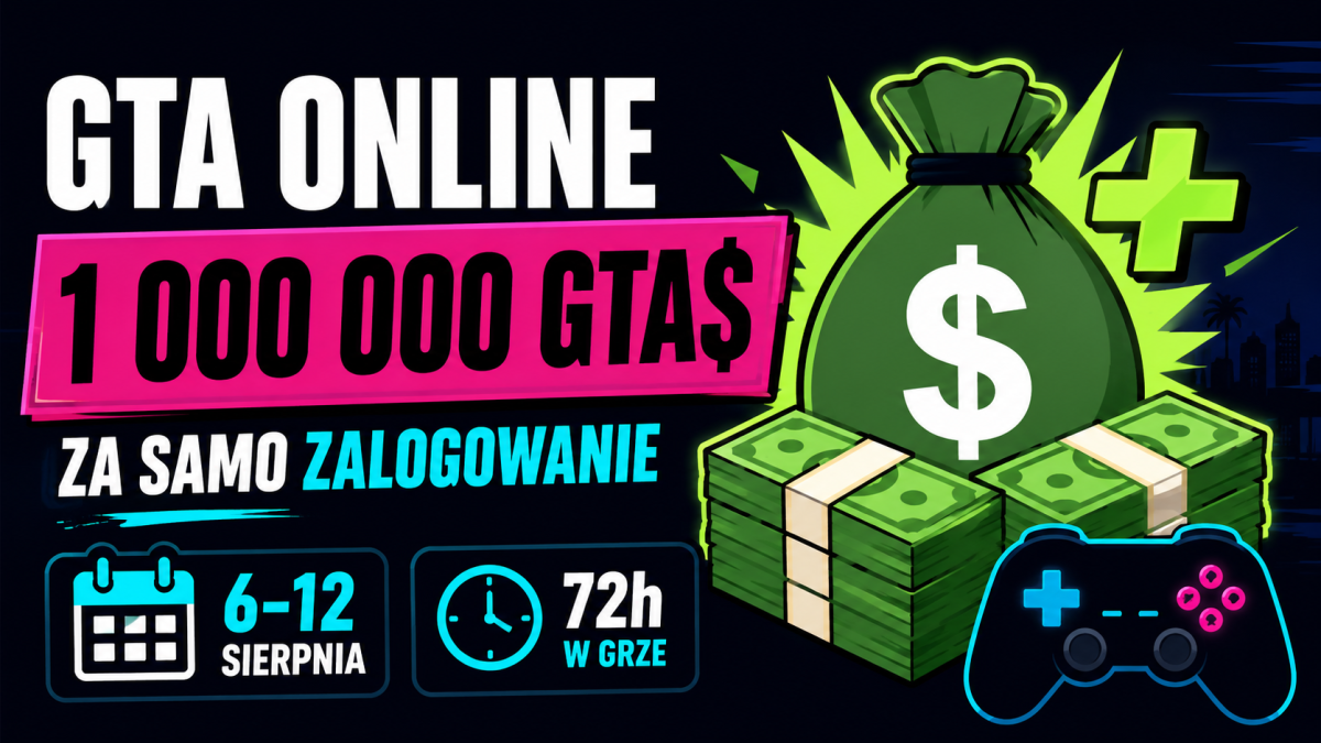 Rockstar rozdaje graczom GTA Online po 1 000 000 GTA$. Wystarczy się zalogować