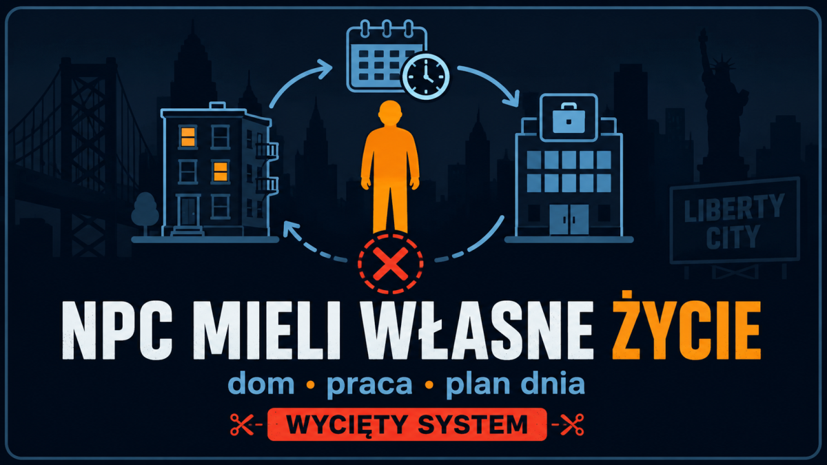 NPC w GTA IV mieli mieć własne domy, pracę i codzienne życie. Rockstar wyciął ambitny system