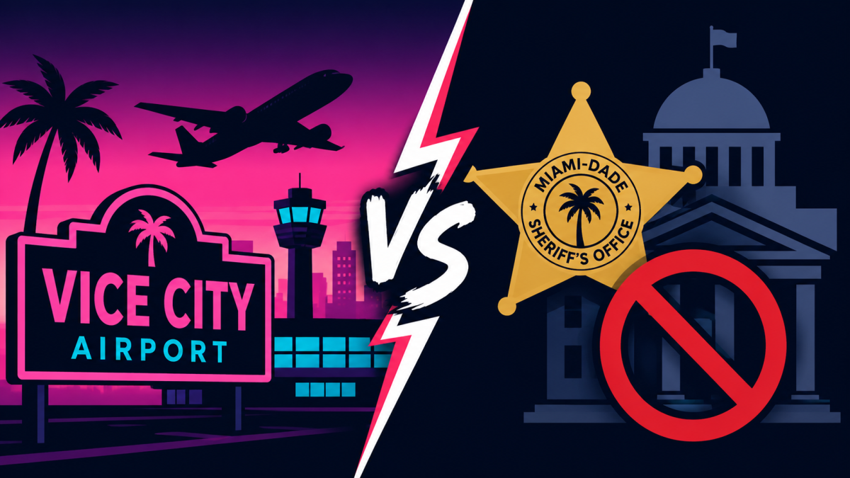 Miami-Dade dzieli promocja GTA VI. Szeryf i komisarz sprzeciwiają się "Vice City Airport"